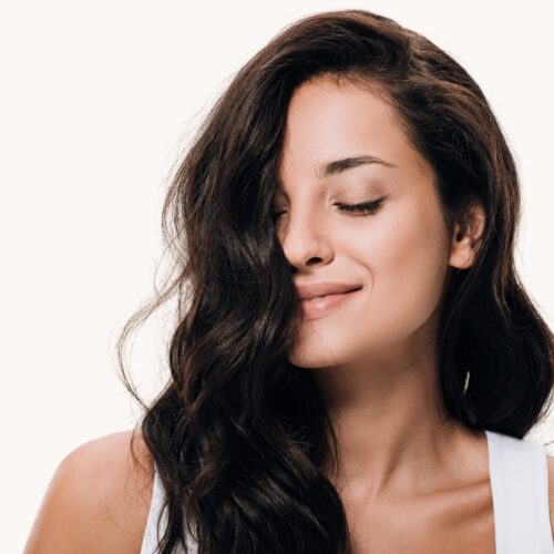 Kvinna med vackert hår